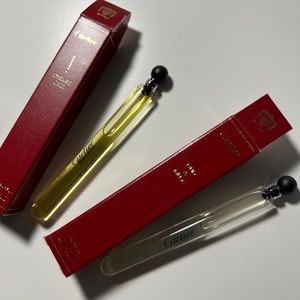 2 cartier parfum/ cartier travel perfumes